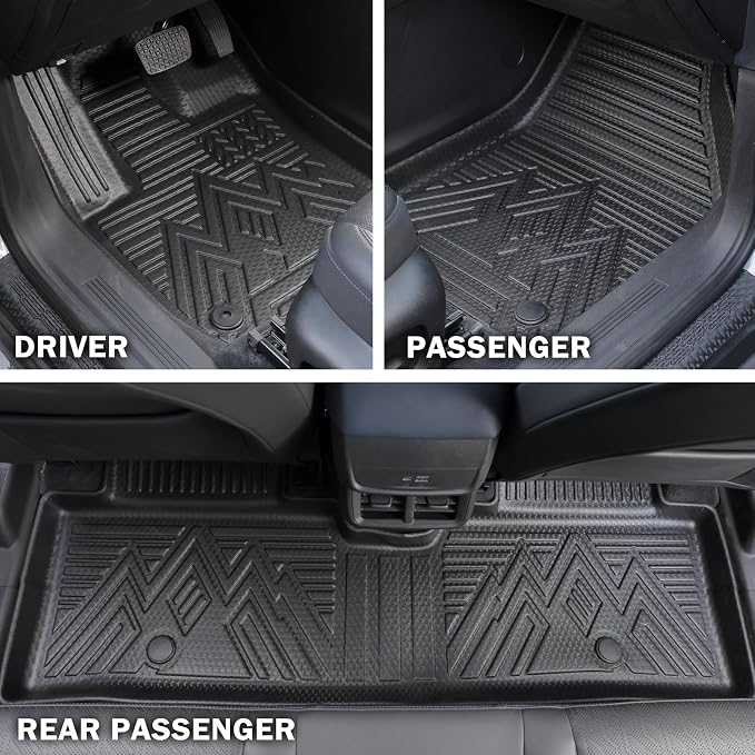 KUST Floor Mats Set for 2022-2026 Jeep Grand Cherokee, Include 4XE | Not for L, Rear Trunk Mat, Backrest Mats, All Weather Protection, TPE Rubber, Raised Edge
