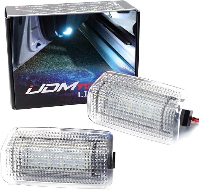 iJDMTOY Full LED Side Door Courtesy Light Assy Compatible With Lexus IS ES GS LS RX GX LX; Compatible With Toyota Avalon Sienna Venza Camry Prius 4Runner, Powered by 18-SMD Ice Blue LED