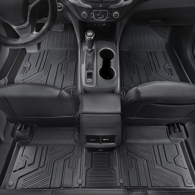 Floor Mats Set Cargo Liner and Backrest Mat for for Chevy Chevrolet Equinox/GMC Terrain 2018-2024, All Weather TPE Full Mat Set Cargo Mat for Equinox Accessories