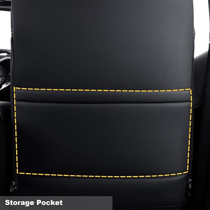 LUCKYMAN CLUB 2 Front Tacoma Seat Covers Custom Fit 2024 2025 Tacoma Crew Cab and Extended Cab (Black 2 pcs)