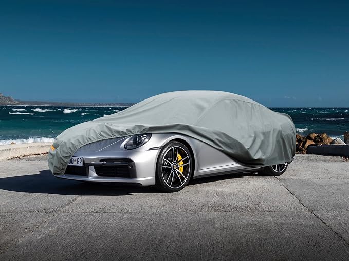 Kayme Heavy Duty Car Cover Custom Fit Porsche 911 991 992 997 996 Carrera S 4S GTS Coupe Convertible Targa, Waterproof All Weather for Automobiles, Full Exterior Covers Sun Rain UV Protection.
