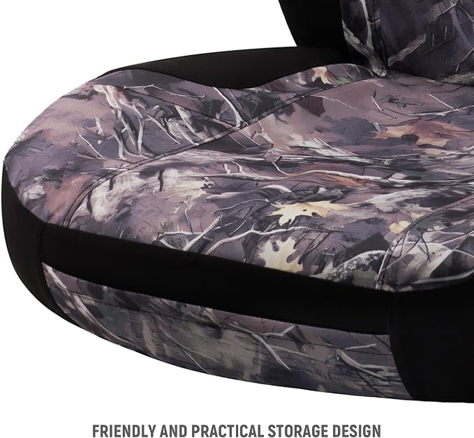 CAROMOP Premium Camo Front Seat Covers – Waterproof Wear Resistant Neoprene & Oxford Fabric, Airbag Compatible, Universal Fit for Cars, Vans, Trucks & SUV
