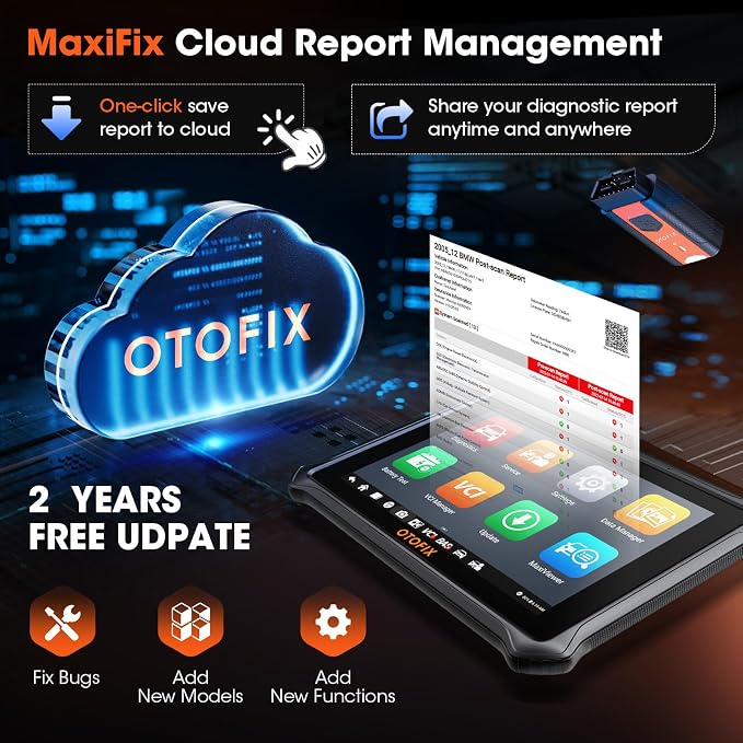 OTOFIX D1 Lite 2026 Bidirectional Scan Tool, Wireless Diagnostic Scanner | 2-Year Free Update, 38+ Services, FCA SGW, CANFD & DoIP, All System Diagnoses, ABS Bleeding, Auto VIN, for 99.99% of Cars