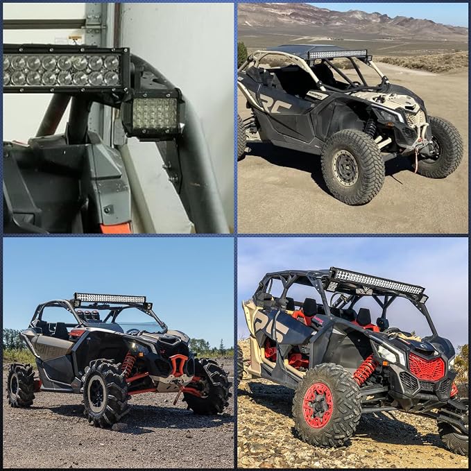 Nilight Light Bar Mounting Brackets for 42-45 Inch LED Bars UTV Roof Upper Windshield Compatible with Can-am Maverick X3 MAX All Models 2017 2018 2019 2020 2021 2022 2023 2024