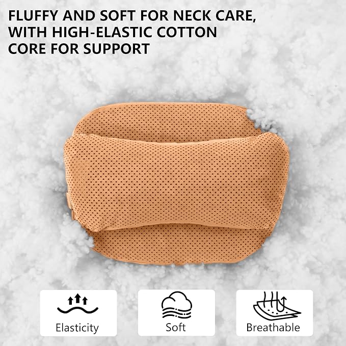 Car Neck Pillow, Ergonomic Car Neck Support for Relieve Fatigue | Car Neck Support Pillow, Suede Car Neck Pillow with Adjustable Strap, Ergonomic Car Neck Support for Relieve Driving Fatigue