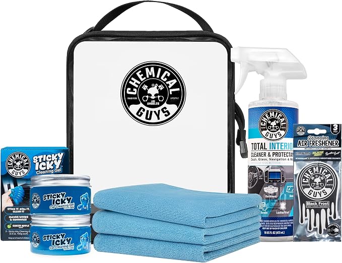 Chemical Guys, Interior On the Go Car Wash Kit, Cleaners & Protectants Set | Compact kit with interior cleaners and protectants for quick interior detailing at home or on the go