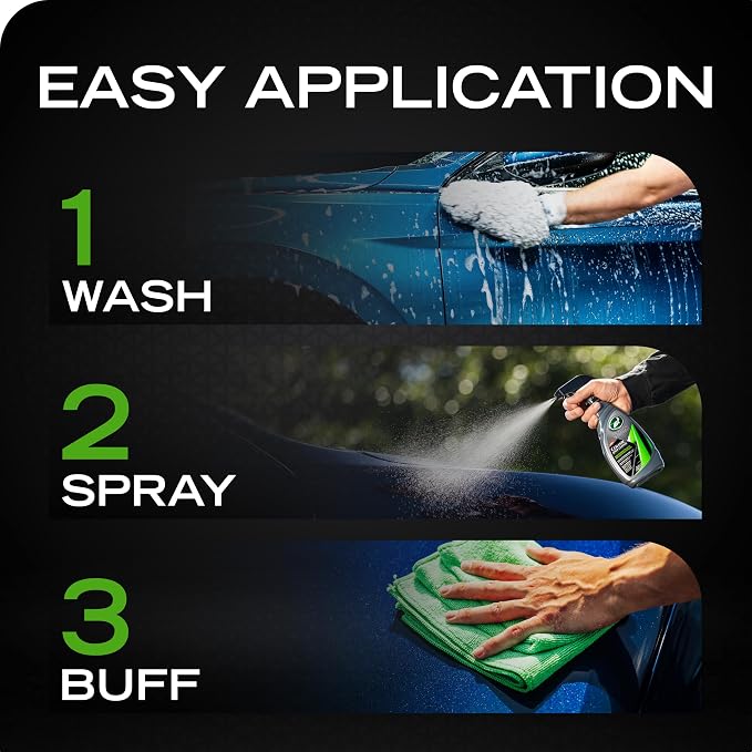 Turtle Wax Hybrid Solutions Ceramic Spray Coating, High Shine Car Wax, Offers Durable Paint Protection, Extreme Water Beading Action, Safe for Glass, Wheels, Trim and More, 16 oz (Pack of 3)