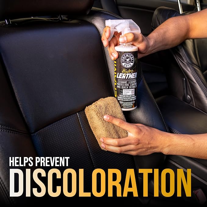 Chemical Guys, HydroLeather Ceramic Leather Coating for Interiors, 16 oz | Ceramic coating shields leather seats, furniture and boots, adding a protective layer that helps repel spills
