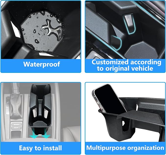 Cup Holder for 2023 2024 2025 2026 Honda Accord Accessories Center Console Cup Holder Insert TPE Middle Console Front Non Slip Drink Stopper Organizer for 11th Gen Accord, Black