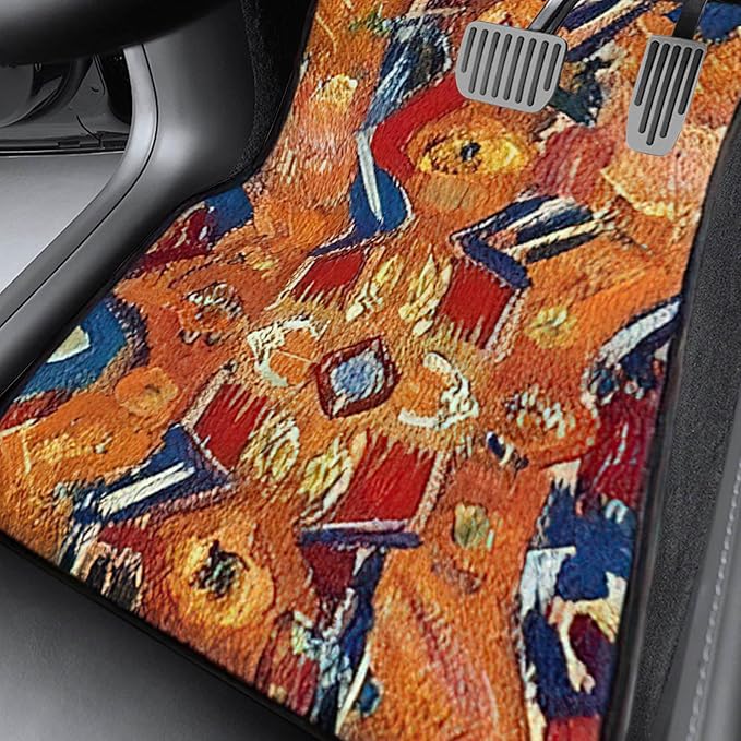 Car Floor Mats Non-Slip Automotive Floor Mats All-Weather Front Rear Car Floor Foot Mat Sets of 4 Pieces Foot Mats Rugs Carpet for Car Trucks SUV Sedans (Fangao-01)