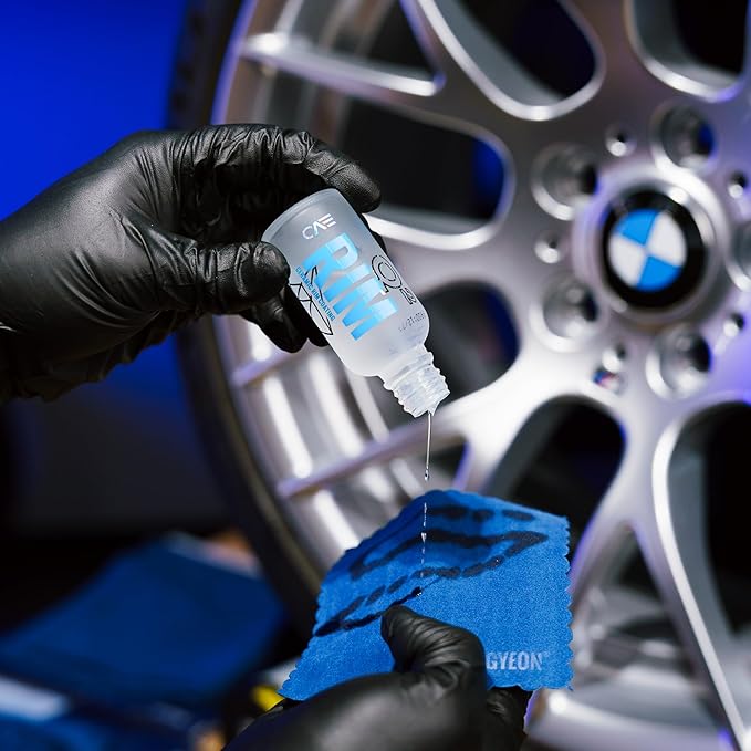 GYEON Rim Ceramic Wheel Coating Kit Brake Dust Repellent Self-Cleaning 30ml | SiO2 ceramic wheel coating repels brake dust and road grime so wheels stay cleaner and rinse off faster between washes.