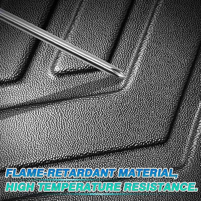 T TGBROS Floor Mats Custom Fit for 2021-2026 Kia Sorento Gas Only (Only Fits Bench Model &7 Seats) Accessories All Weather Protection TPE 1st + 2nd + 3rd Rows Floor Liners Set Non-Slip Black