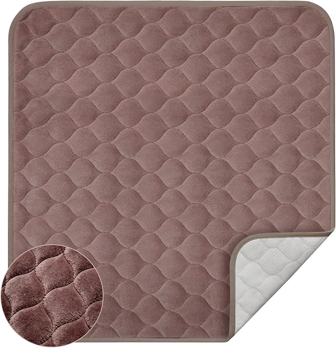 Reusable Waterproof Incontinence Chair Pads (22" x 21") - Machine Washable Seat Protector - Chair Protector Seat Cover, Extra Heavy Absorbency, Seat, Car, Wheelchair & Recliner (Brown, 1 Pack)