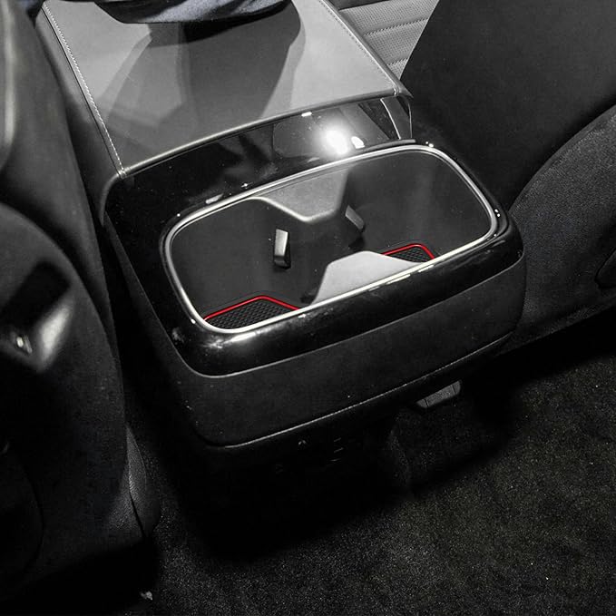 Cup Holder Insert for Telluride Accessories 2025 2024 2023 2022 2021 2020 Center Console Liners Door Pocket Slot Mats Non-Slip Anti Dust Pads Premium Interior 26Pcs Set (Red Trim)