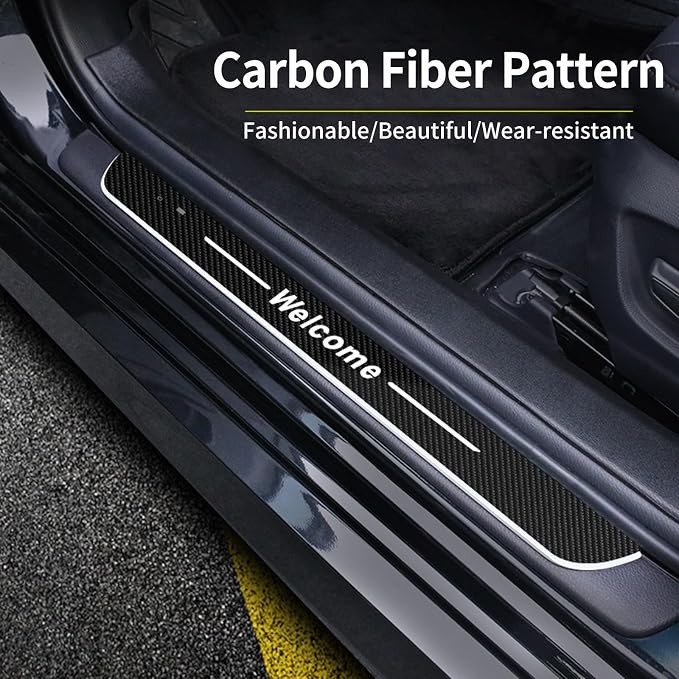 Custom Logo or Text LED Door Sills for Car Magnetic, Auto-Sensing Welcome Lights for Cars, Waterproof Car Pedal Lights, Personalized LED Car Door Sills, Applicable 99% of Models
