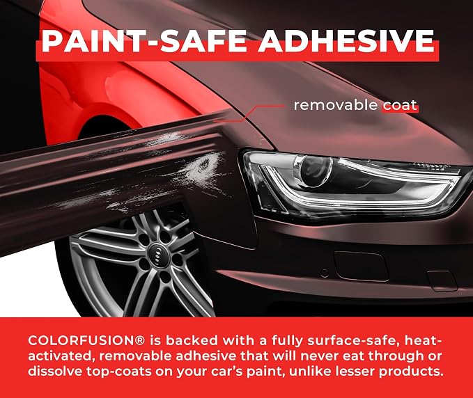 ColorFusion PPF by VViViD, Matte Stealth Demon Black Dry Apply PPF Vinyl Car Wrap Roll 1ft x 5ft