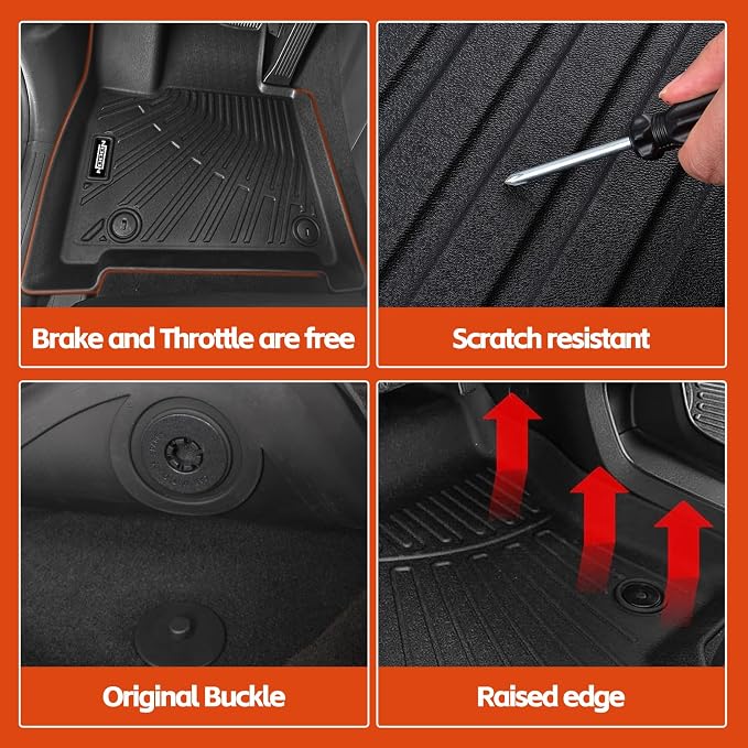 Custom Fit Floor Mats for Dodge Dart 2013-2016, All Weather TPE Floor Liners with Trunk Mat, Odorless Full Set Interior Accessories
