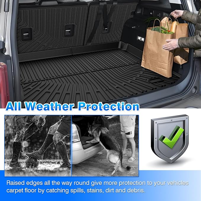 Bronco Cargo mat - Trunk Mat for Ford Bronco Sport 2021-2026(Only for Sport), All Weather Trunk Mat & Backrest Mat for Bronco Accessories, Heavy Duty Rubber Mats, Car Accessories