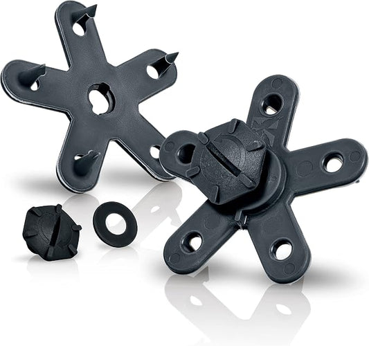 Eagle Klaw 2.0 Floor Mat Clips (4 Sets) for Car Mats and Floor Liners - Made in USA Car Accessories - Black - 2 Car Floor Mats kit Without Cutter
