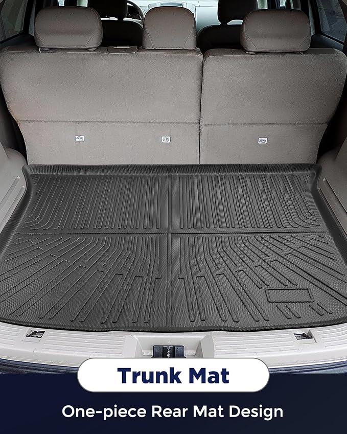 Car Floor Mats for Ford Edge 2007-2014 for Lincoln MKX 2007-2015 4PCS Full | All Weather Full Coverage Floor Liners Heavy Duty Waterproof Long-Lasting Edge/MKX Accessories TPE Rubber Automotive Carpet