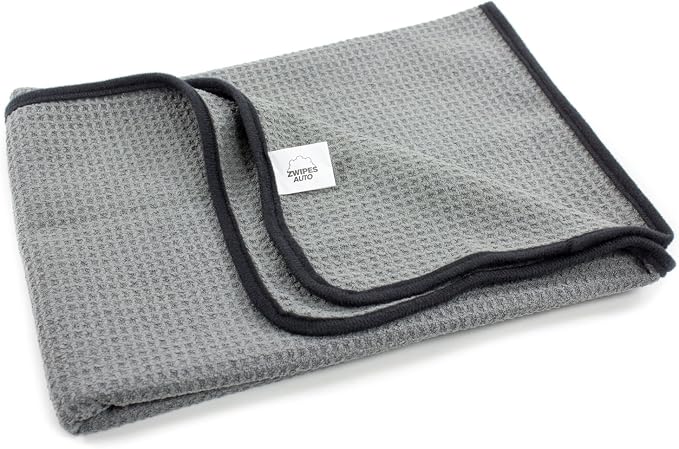 Zwipes Auto 879-2 Professional Microfiber Waffle Drying Towel, 25 in. x 36 in, 2-Pack