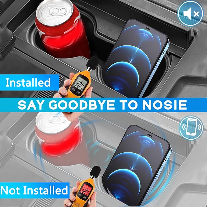 Cup Holder Insert for GMC Hummer EV 2026 2025 2024 2023 2022 Accessories Center Console Silicone Cup Holder Drink Bottle Holder Organizer Non-Slip Interior Decoration for Hummer EV SUV Black