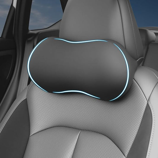 Car Headrest Pillow for Neck Support Memory Foam Car Neck Pillow Universal Fit Head Rest Travel Pillow Car Pillow for Pain Relief While Driving Black 1pc
