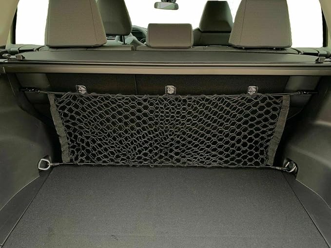 Rear Trunk Seats Organizer Cargo Net for Toyota RAV4 2019–2025 – Envelope Style Cargo Net for SUV – Premium Mesh Elastic Car Trunk Organizer Vehicle Carrier Storage – Compatible with RAV4