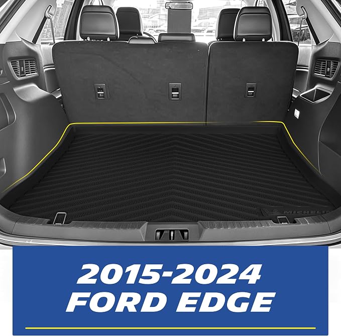 Michelin Vehicle Mats, All-Weather TPE Custom Fit Liner for 2015-2024 Ford Edge (4 Piece), Premier