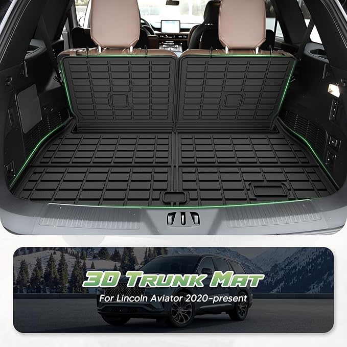 Cargo Liner for Lincoln Aviator 2020-2025 2026, All Weather Cargo Mats for Aviator Accessories, Heavy Duty TPE Trunk Mat, Car Accessories