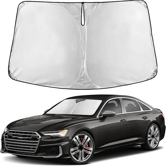 EcoNour Windshield Sunshade Compatible for Audi S6 1995-2023 2024 2025, Sun Visor for Front Windshield & Window Sun Shade Cover, UV Heat Blocker & Protector, Car Accessories