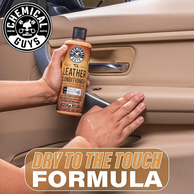 Chemical Guys, Vintage Series Leather Conditioner for Car Interiors, 16 oz | Nourishes and conditions natural, synthetic and faux leather seats, keeping them soft, supple and protected