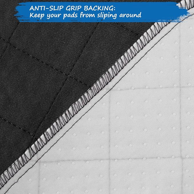 Waterproof Chair Pads for Incontinence Washable, 22" x 21" Under Pads for Adults Washable, 2 Pack Incontinence Chair Pads, Wheelchair Reusable Seat Pads Cover for Men, Women, Adults, Black