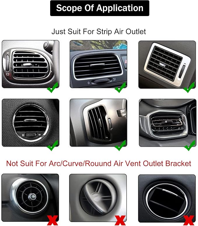 LivTee 20 Pieces Car Air Conditioner Decoration Strip for Vent Outlet, Universal Waterproof Bendable Air Vent Outlet Trim Decoration, Car Interior Accessories (Gold)