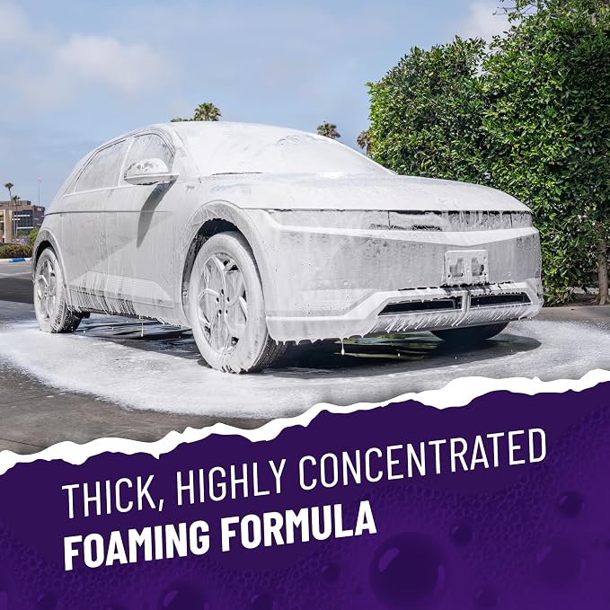 Chemical Guys, Extreme Bodywash & Wax Car Wash Soap, Grape Scent, 64 oz | Thick clinging foam in cannons, guns or buckets, carnauba adds gloss, gentle on wax and sealant, grape scent