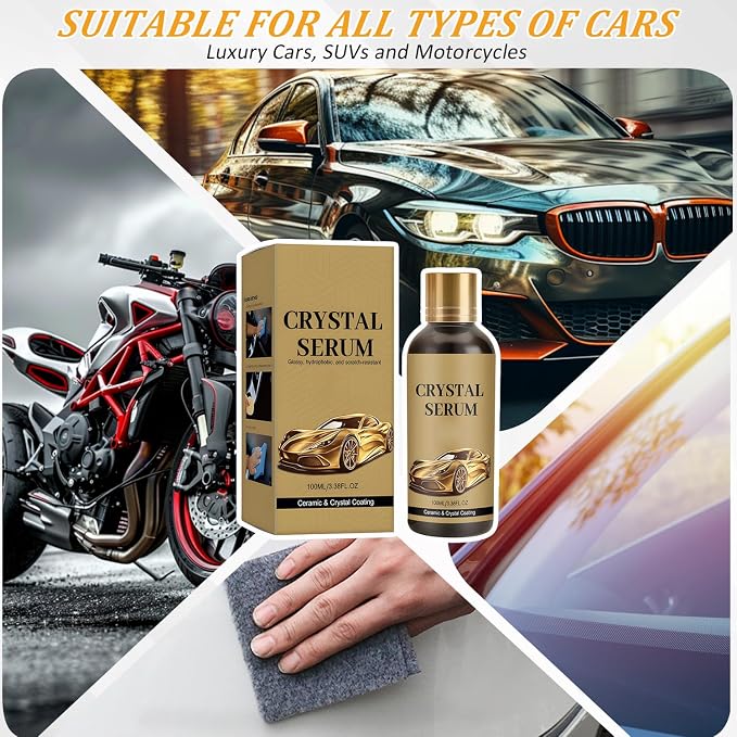 2PCS 100ML PTZ Crystal Serum – Advanced Graphene Ceramic Coating for Cars,9H Graphene Coating for Auto Car Detailing, High Gloss Crystal Coating for Car Lovers & Detailers
