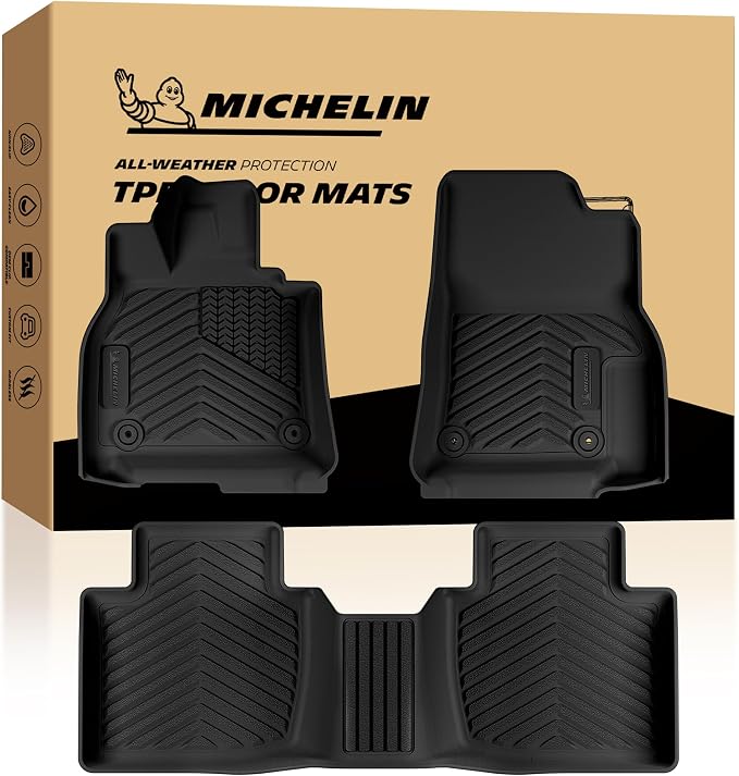 Michelin Vehicle Mats, All-Weather TPE Custom Fit Liner for 2026 Mazda CX-5 (3 Piece), Premier