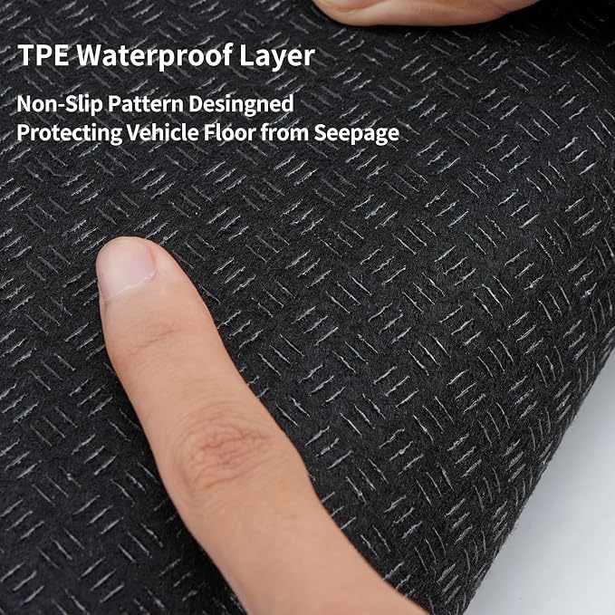 Custom car mats for BMW 5 Series 2018-2023 (530i, 540i, 530e, M550i, 540d) All-Weather Wool Carpet Car Mats, Luminous, Custom Fit, Anti-Slip Full Coverage with Logo