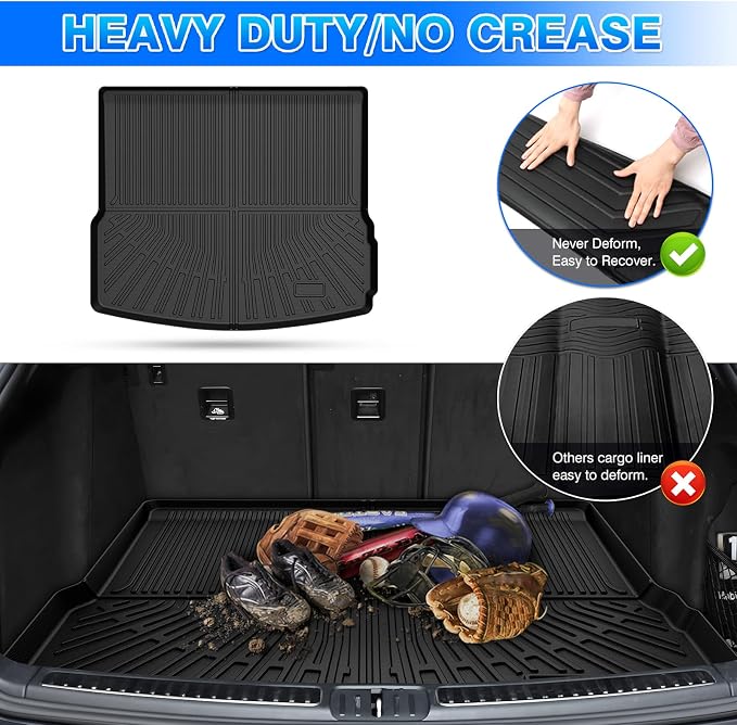 Macan Cargo mat - Trunk Mat for Porsche Macan 2014-2026, All Weather Trunk Mat for Macan Accessories, Heavy Duty Rubber Mats, Car Accessories
