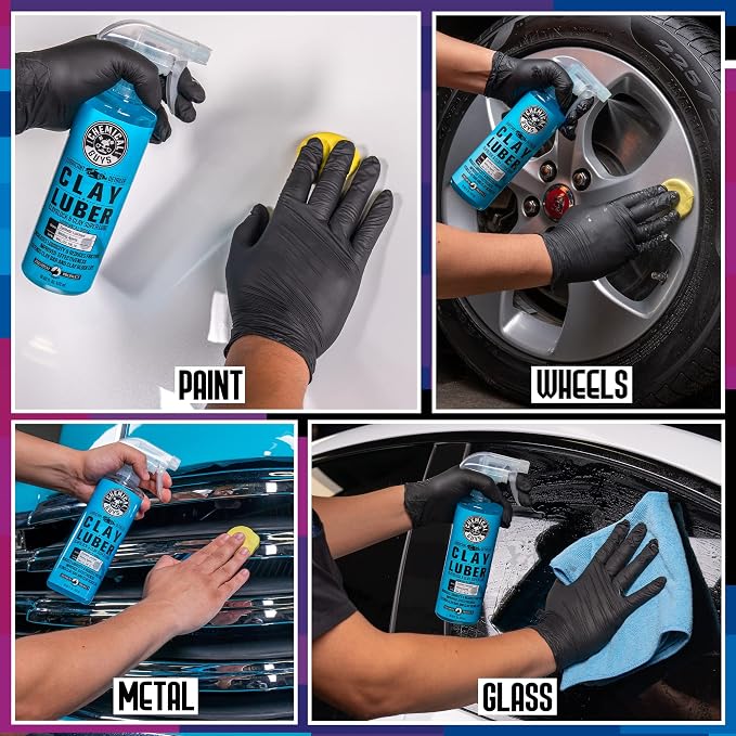 Chemical Guys, Clay Bar & Luber Combo Kit for Smooth Paint, 6-Piece Set | Clay bar plus lubricant lifts overspray, fallout and embedded grime, prepping paint for polish or wax