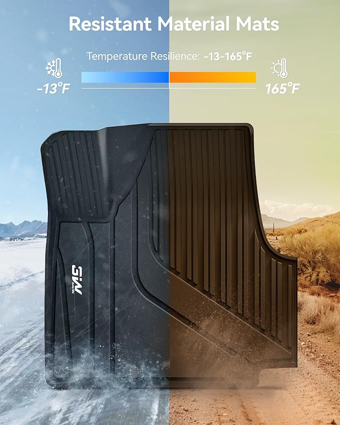3W Floor Mats for Hyundai Ioniq 5 2022-2024 (Only for Unmovable Console), TPE All Weather Custom Fit Floor Mats for Hyundai Ioniq 5 1st and 2nd Row Full Set Car Liners, Black