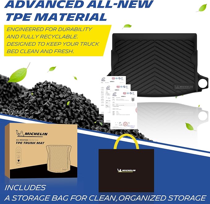 Michelin Vehicle Mats, All-Weather TPE Custom Fit Liner for 2024-2026 Subaru Crosstrek/Subaru Impreza (3 Piece B), Not Fit Crosstrek Hybrid, Premier