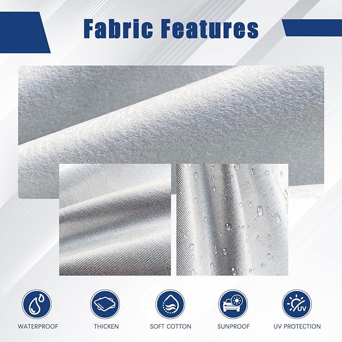 Kayme 6 Layers SUV Car Cover Custom Fit for Dodge Durango (2004-2025) Waterproof All Weather for Automobiles, Outdoor Full Cover Rain Sun UV Protection.Silver