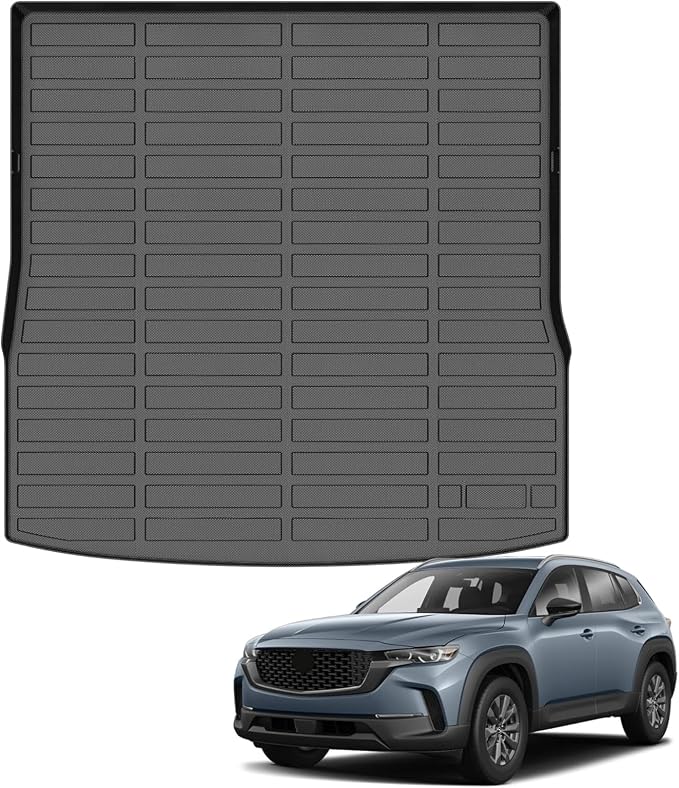 Auxko All Weather Cargo Liner Fit for Mazda CX-50 2026-2023 Not for Hybrid TPE Rubber Trunk Mat CX50 Accessories All Season Guard Odorless Anti-Slip Cargo Mat Black