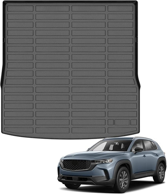Auxko All Weather Cargo Liner Fit for Mazda CX-50 2026-2023 Not for Hybrid TPE Rubber Trunk Mat CX50 Accessories All Season Guard Odorless Anti-Slip Cargo Mat Black