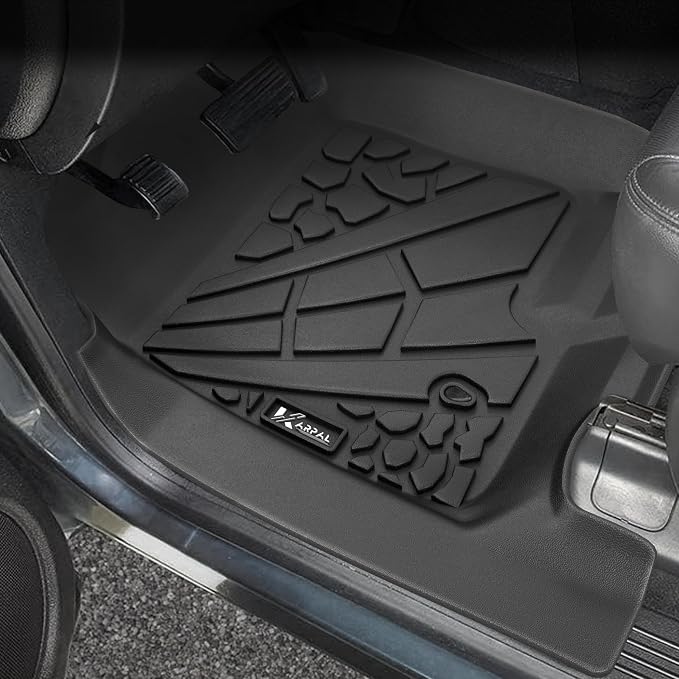 KARPAL Floor Mats for 2007-2014 Chevy Tahoe/Suburban/GMC Yukon/Yukon XL/Denali (No Hybrid Models), All-Weather TPE Custom Fit Floor Liners Car Accessories