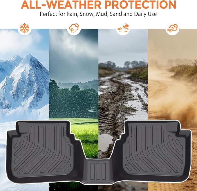 Floor Mats for Subaru Forester 2009-2013 | Heavy Duty TPE All Weather Protection, Waterproof Non-Slip Black Car Liners (Two-Row Floor Mats)