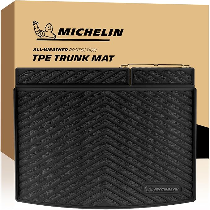 Michelin Vehicle Mats for 21-26 Suburban/Yukon XL/Escalade ESV, Trunk Mat | Not Fit Yukon/Escalade, All-Weather TPE Custom Fit Cargo Liner, Non-Slip, Odor Free, Premier (1 Piece)