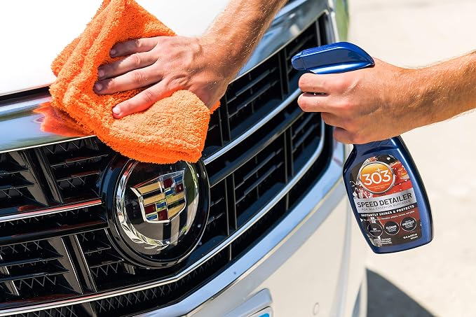 303 Products Speed Detailer - Instantly Shines and Protects - for All Exterior Automotive Surfaces - Cleans Between Washes - UV Protection, 1 Gallon, 4 Pack (30229-4PK)