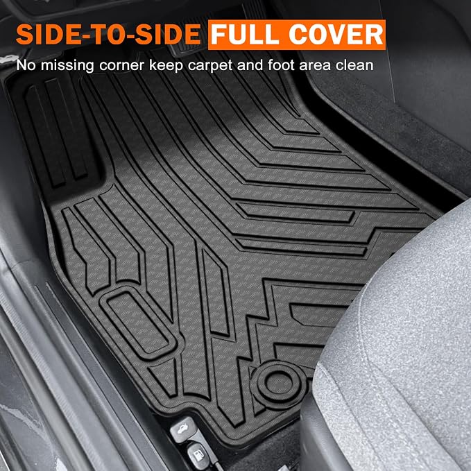KUST Floor Mats Set for 2025-2026 Kia K4 Sedan Accessories | Front Rear Car Mats, Cargo Trunk Mat, All Weather Protection, TPE Rubber, Raised Edge